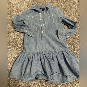 Brand new condition POLO RALPH LAUREN little girls size 6 denim t shirt dress